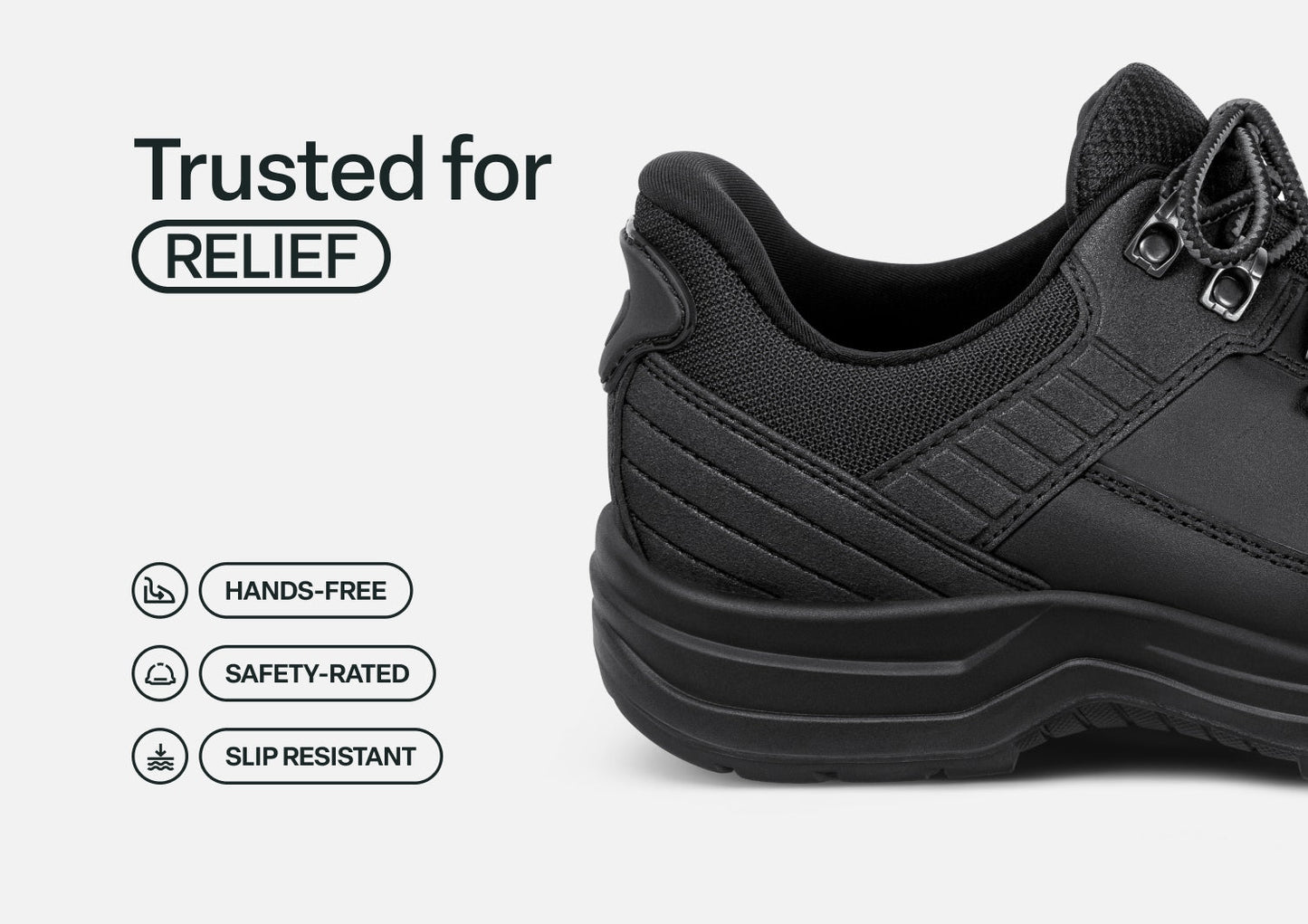 Slate Hands-Free Work Shoes - Black